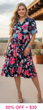 Pink and Blue floral dress