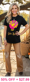 'Give Thanks' Sequin turkey Patch top