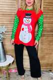 Snowman Christmas long sleeve top