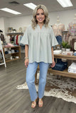 Striped baby doll top - oversized