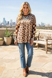 Leopard & Checkered long sleeve top