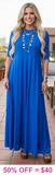 Blue Mesh Dress with lining