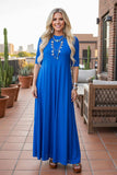 PRE-ORDER : Blue Mesh Dress with lining
