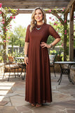 PRE-ORDER : Brown Mesh Dress with lining