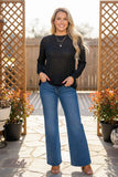 Black Paisley Lace long sleeve top