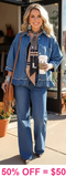 NEW Denim ruffle jacket