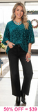 Teal Green sequin blouse