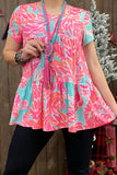 LARGE  : Pink Mint Designs baby doll top