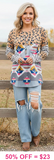 Leopard & Grey tribal top