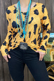 Mustard Leopard long sleeve top