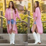 Pink Leopard print  Kimono