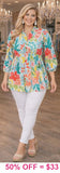 Baby Blue floral Baby Doll Top