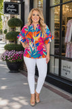 Tropical Flower Multi Color top