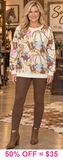 Western print sweatshirt