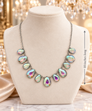Bling AB Rhinestone teardrop necklace