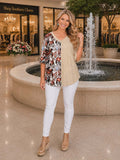 Half Horse/ Light Tan Short Sleeve Top