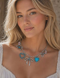 Silver Charm necklace with bows, hearts and cards