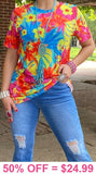 Colorful Tropical Top