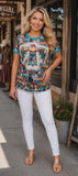 Thunderbird, Cactus, Tribal Print Graphic Tee Shirt