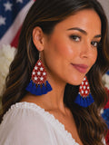 Star Glitter earrings with tassels