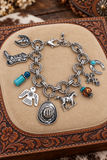 Silver Western Charm bracelet