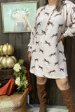 Cheetah print Cream Sweater Dress