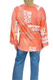 Beautiful Orange Paisley Patchwork Top