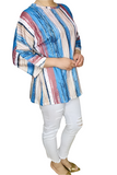 S,L, XL, 2X, 3X Blue, Brown, Waffle Knit top