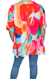 Blue Print Shark Flowy Bite Top