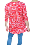 Red & White Baby doll top