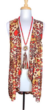 Red & Tan Leopard Vest