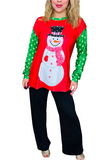 Snowman Christmas long sleeve top