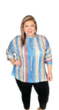 S,L, XL, 2X, 3X Blue, Brown, Waffle Knit top