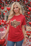 2x : Highlander cow Red valentine's tee