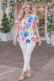 Colorful Floral baby doll top