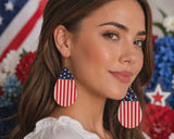 USA Flag teardrop earrings