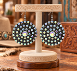 XL Bling round concho earrings