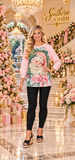 Pink Santa long sleeve top