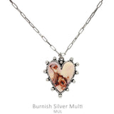 Cream Cowgirl heart necklace