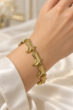 Gold Boot bracelet with magnetic clasp