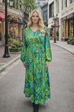 Green and Turquoise Maxi Dress