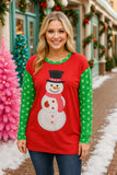 Snowman Christmas long sleeve top
