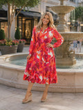 Orange & Pink Printed Dress