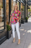 Pink Colorful High Low Top