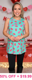 Turquoise Tank with kisses
