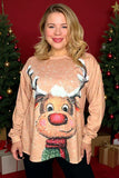 2X, 3X : Rudolph long sleeve top
