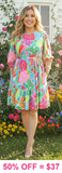 Floral Spring belted dress