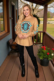 Tan long sleeve with tribal design