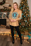 Tan long sleeve with tribal design
