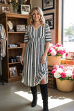 Black and White Tribal Stripe Dress